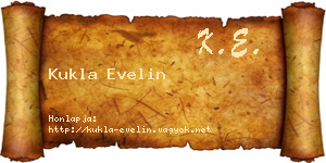 Kukla Evelin névjegykártya